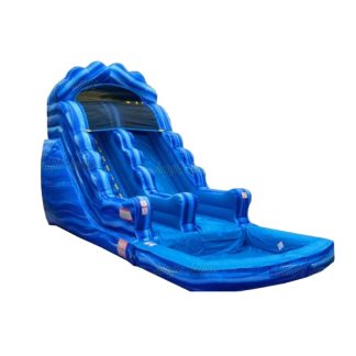 14ft Blue Water Slide Rental,inflatable water slide, party rental Springfield, backyard water slide, kids water slide rental, summer fun rental, event rentals TN, bounce house with slide, outdoor party equipment