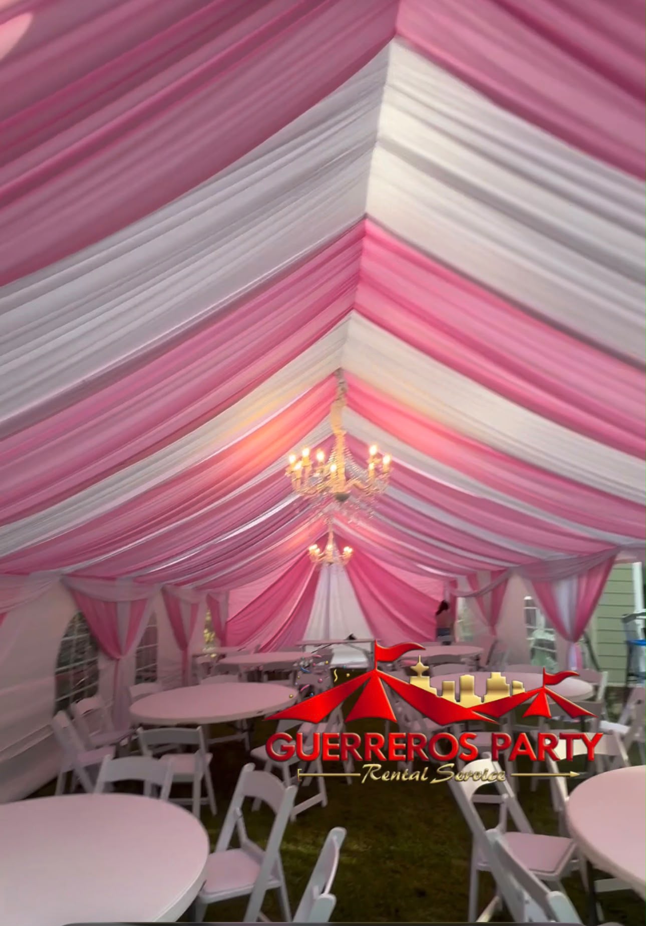 Elegant tent draping setup by Guerreros Party Rentals in Springfield TN