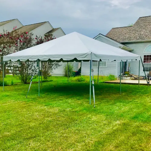 20×20 commercial frame tent rental in Springfield TN