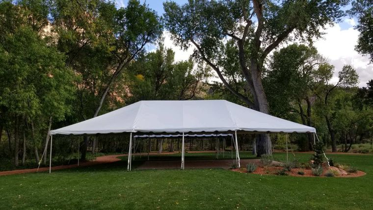 30×50 commercial frame tent rental in Springfield TN